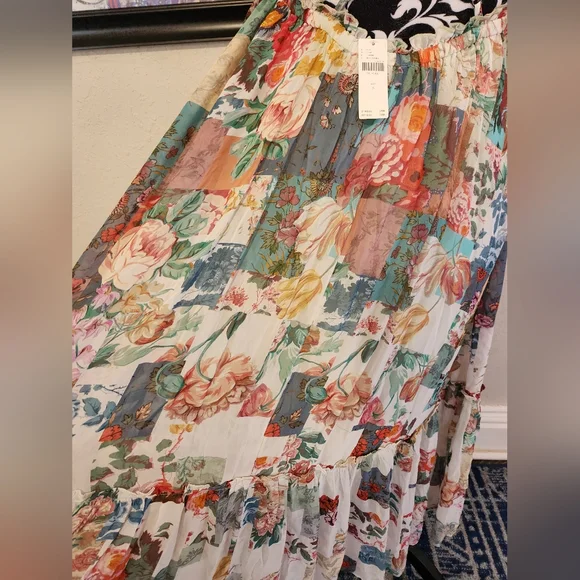 By Anthropologie Chiffon Shift Midi Dress size Small NWT - Picture 10 of 15